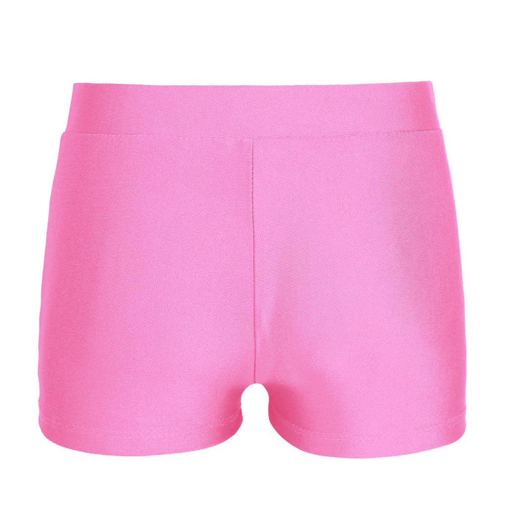 3-16Y Kids Girls Low Rise Sports Shorts Yoga Ballet Dance Gymnastic Leggings Workout Fitness Boy-cut Bottoms Dancewear Swimwear
