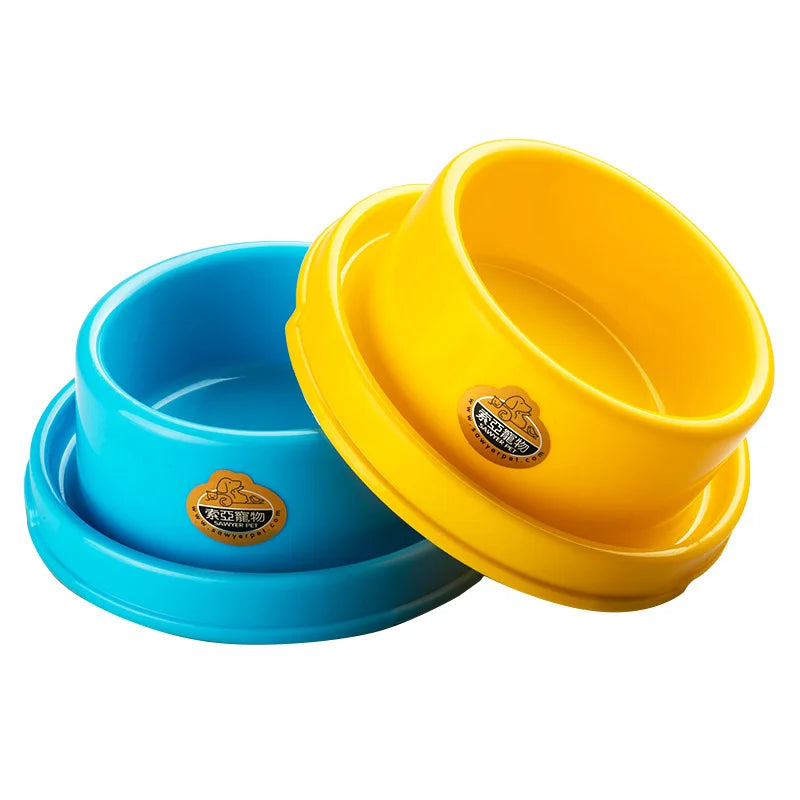 Round Pet Single Bowl for Dogs Cats Food Water Feeding Non-Slip Fixed Stable Feeder Dish Durable Pet Feeding Supplies