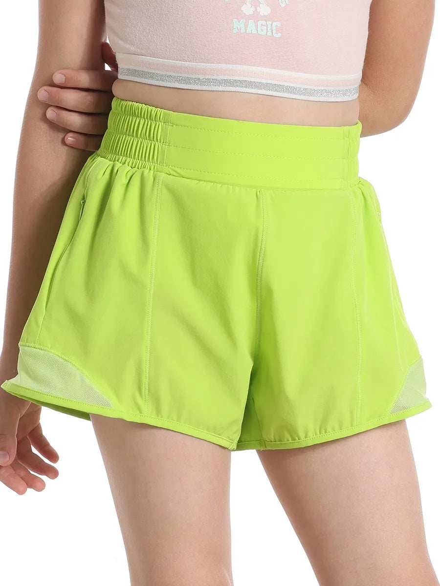 Children Shorts Light Weight Sports Shorts For Girls Breath Candy Color Baby Short Pants Kids Teen Girl Running Clothes Summer