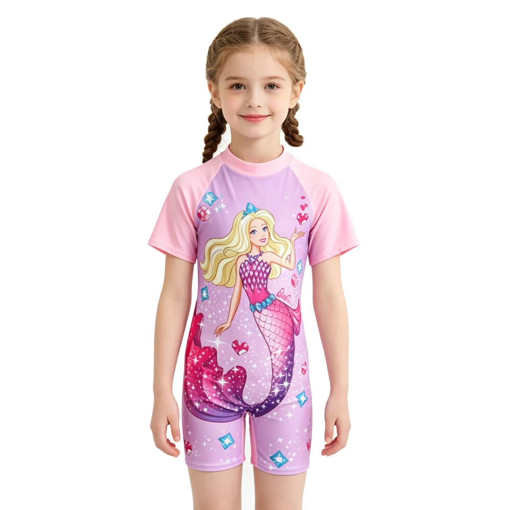 Children's Swimwear One-piece Swimsuit For Boys and Girls Little Kids Big Kids Sun Protection Hot Spring Unicorn Swimming Set
