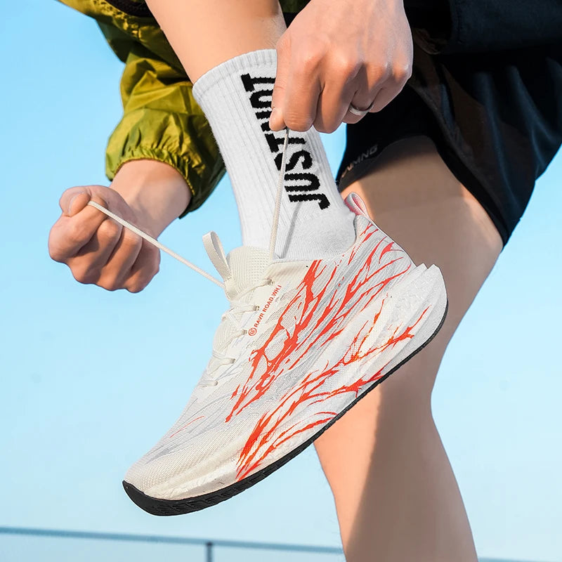 Unisex Running Shoes Women Carbon Board Speciality Marathon Shoes Men Sports Breathable Lightweight Technology Running Sneakers