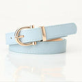 Women Belts New PU Leather Simple Metal Buckle Belt Girls Dress Jean Pants Waistband Belts for Lady Luxury Designer Brand