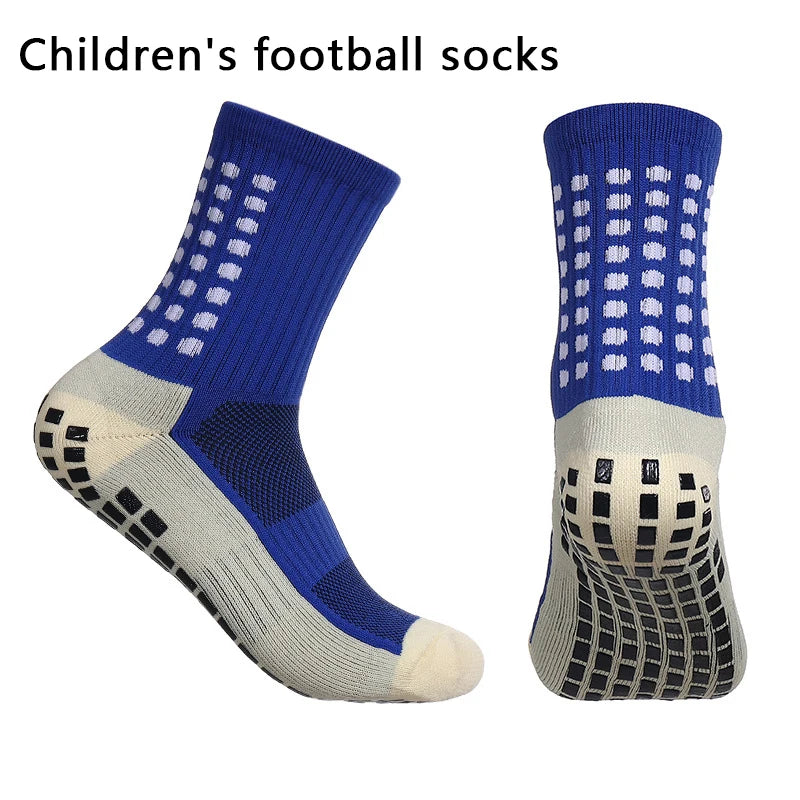 Kids Anti-Slip Football Socks (Size 34-39) - Breathable Grip Soccer Socks for Youth Athletic Training Calcetines Ciclismo