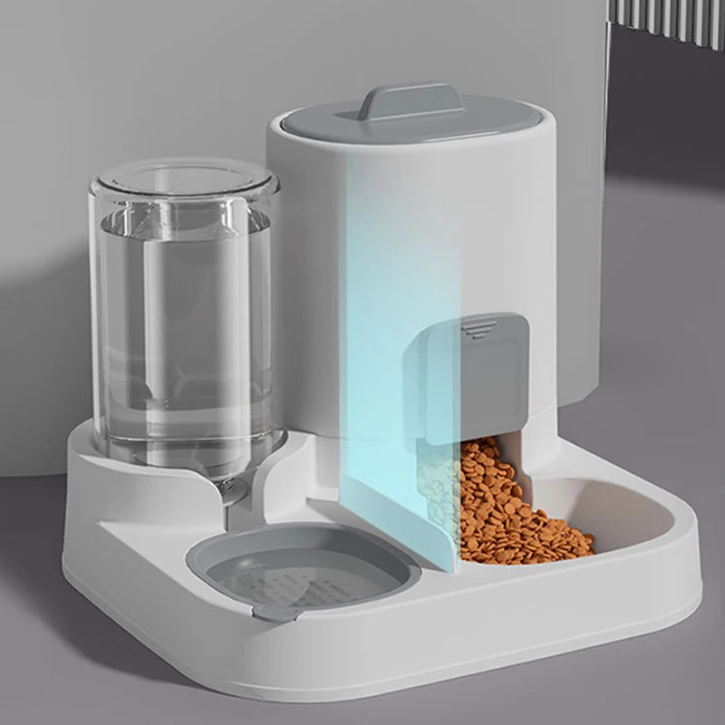 Hot pet feeding and drinking water two-in-one food smooth large-capacity feeding and drinking water bowl cat food bowl dog bowl