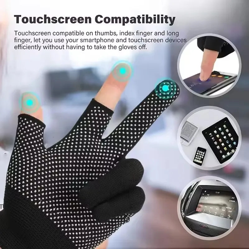 Touchscreen Nylon Gloves for Men Women Non-slip Breathable Half Finger Gloves for Summer Outdoor Riding Sport Fitness Sunscreen