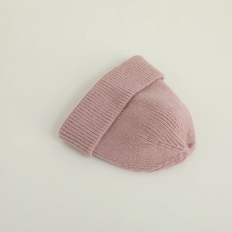 Candy Color Kids Hat For Girls Boys Autumn Winter Baby Beanie Kids Cap Elastic Warm Knitted Children Hats Solid Color Baby Hat