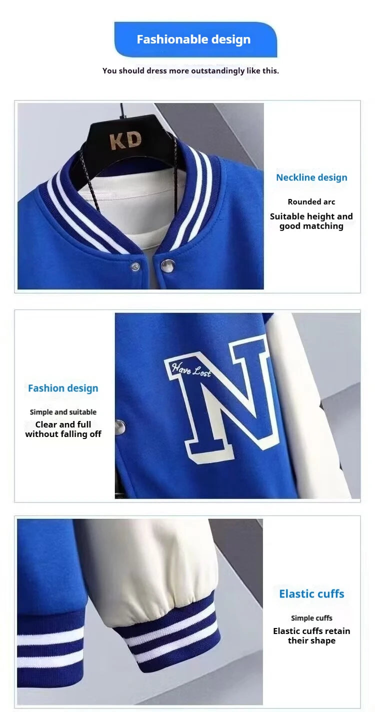 Men's Spring Jacket American Style Baseball Jacket Men's Thin Jacket Casual Men's Lightweight American Baseball Varsity Jacket