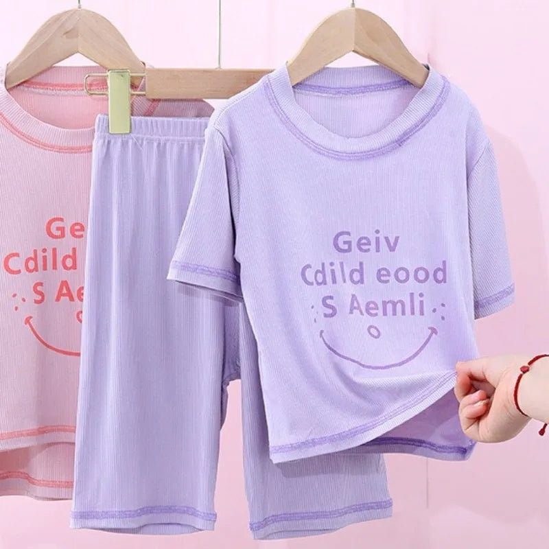 Boys Sets Children Pajama Child Summer Boy Pajamas Child House Clothing Elementary Student Pajamas for Kids Loungewear Sleepwear