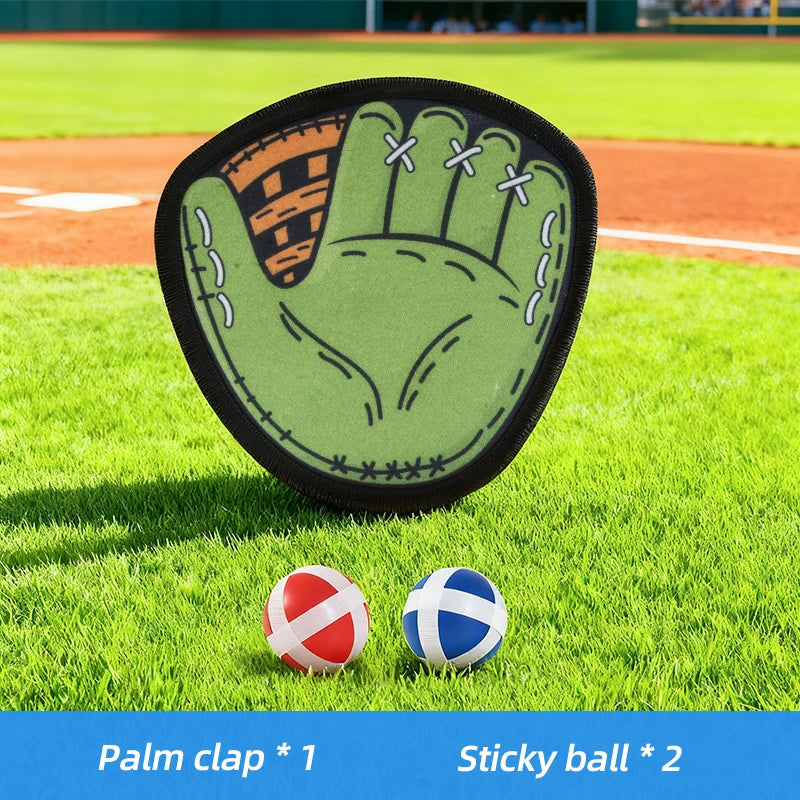 Kids Baseball Glove 3–12Y Beginner Soft Leather Non‑Slip; Red/Blue/Green; 2 Velcro Balls; Outdoor/Kinder; Boys & Girls; Christ