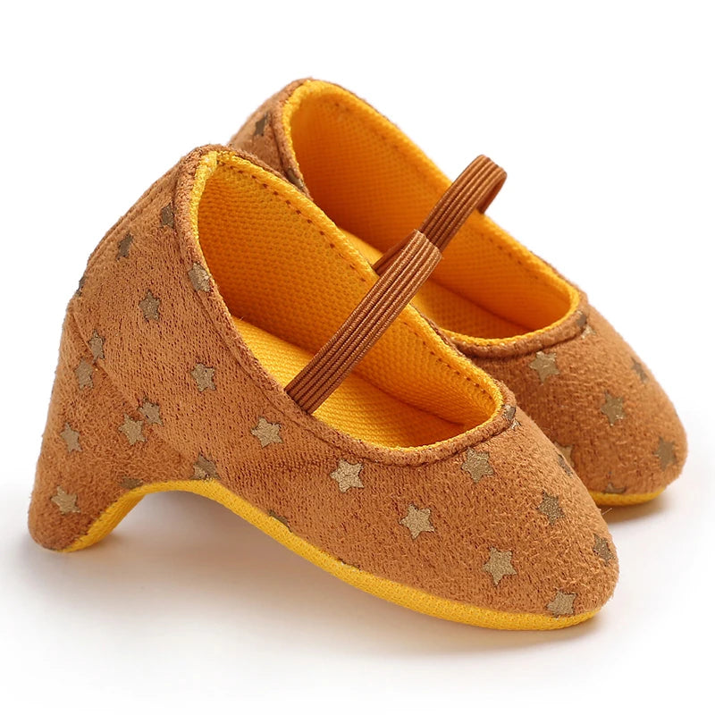 Baby Girls High Heels First Princess Shoes Soft Sole Spring Autumn Bow Toddler Party Dress Shoes