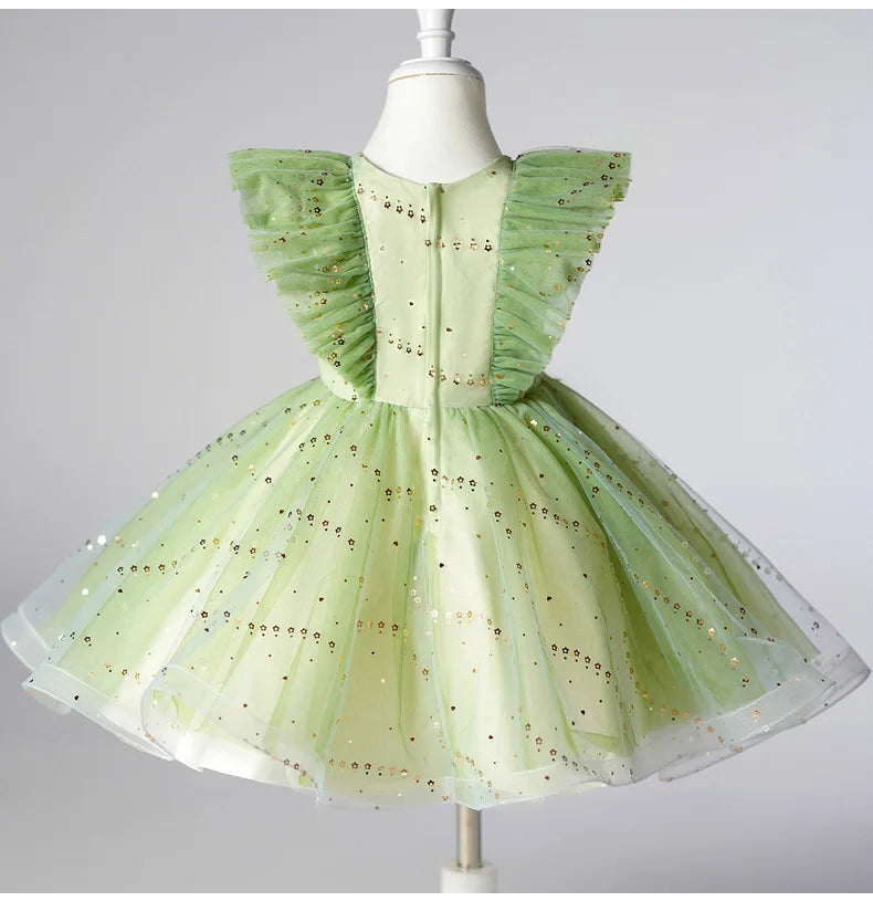 Kid Girl Holiday Clothes Party Dress for Girls Children Summer Dresses with Flowers Gown