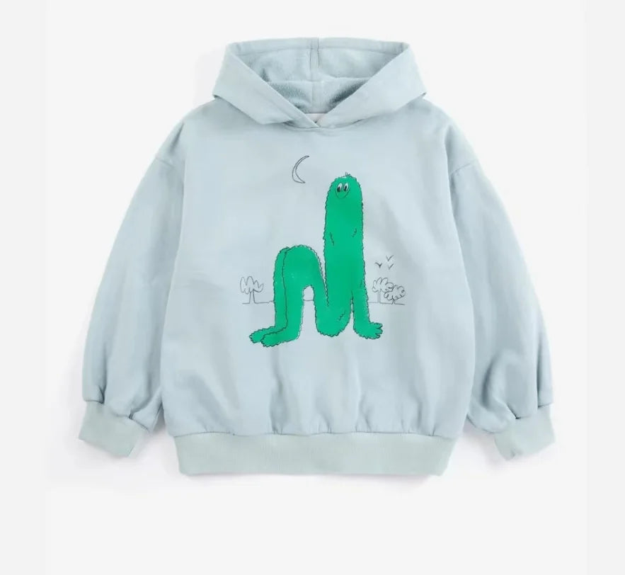 Kids Sweatshirt 2026 Winter New Fashion Plus Fleece Warm Boys and Girls Hooded Sweatshirt Cotton Crew Neck Long Sleeve T-Shirt