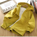 Boys Hooded Jacket Spring Autumn 2026 New Teenage Kids Thin Casual Loose Solid Zip Up Coat Children Outerwear 120-170CM