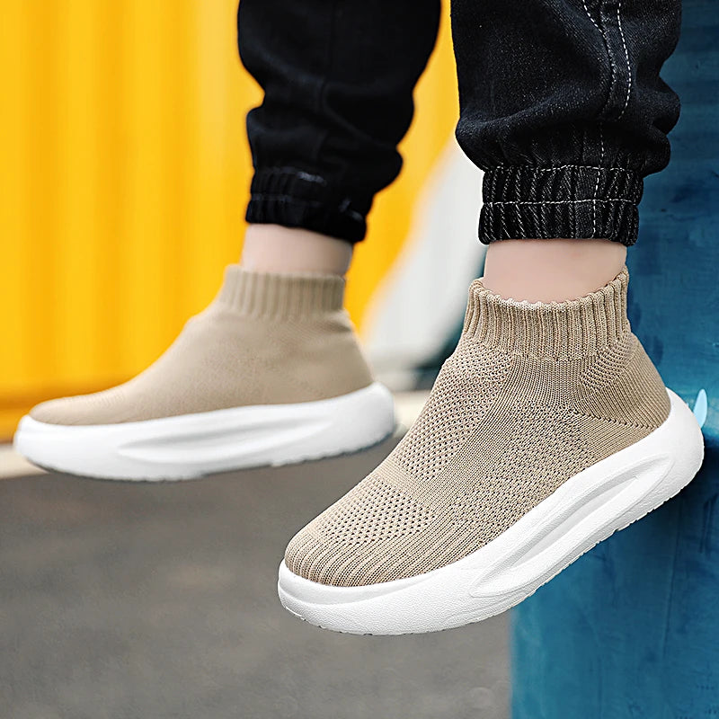 2025 Kids Fashion Sneakers For Boys Girls Tennis Shoes Breathable Sports Running Shoes Children Casual knitting Running Shoes