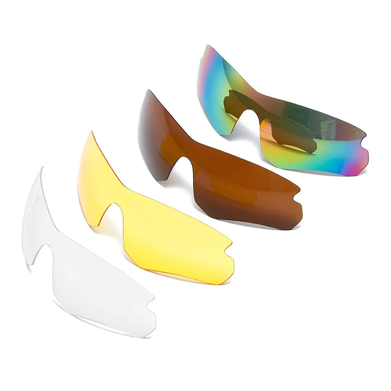 Sports Sunglasses for Men 5 Interchangeable Lenses UV400 Sun Glasses with Case for Outdoor Cycling Fishing