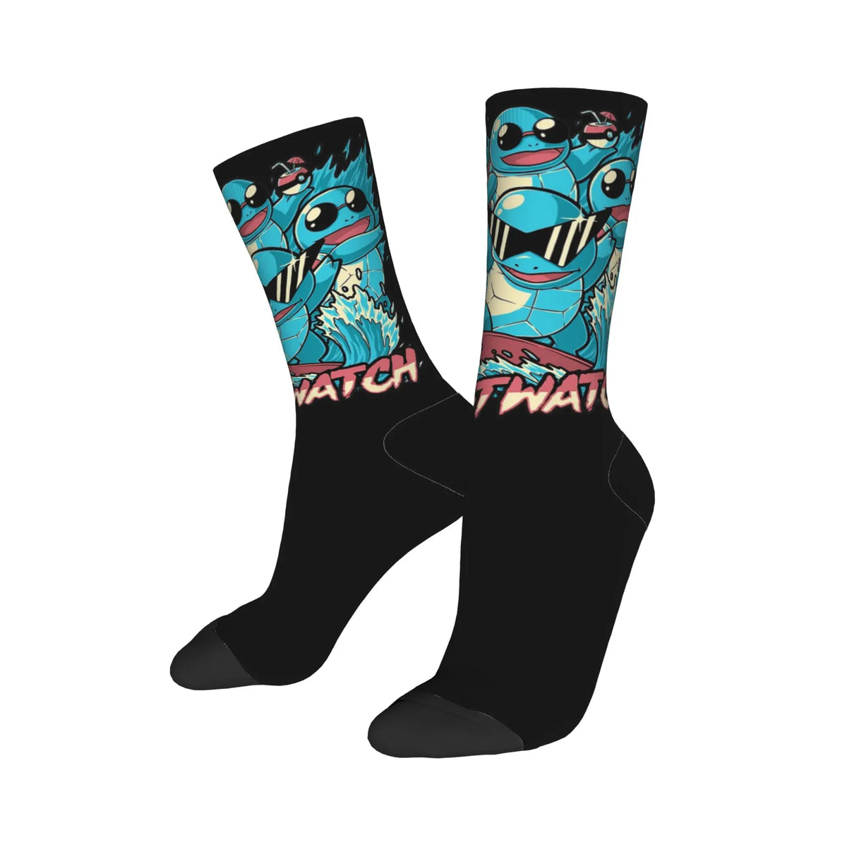 Happy Funny Male Men Socks Harajuku P-Pokemons Bulbasaur Sock Skateboard Women's Stockings Spring Summer Autumn Winter