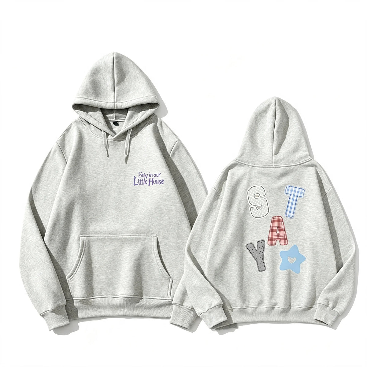 Hoodies STAY In Our Little House Kpop Fashion Star Same Letter Print Sweatshirt High Quality Cotton Thick T Shirt