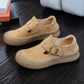 Loafers Women's Spring Autumn New Cow Anti-velvet Round Head Casual Shoes Womens Flat Bottom Shallow Mouth One Pedal Women Shoes