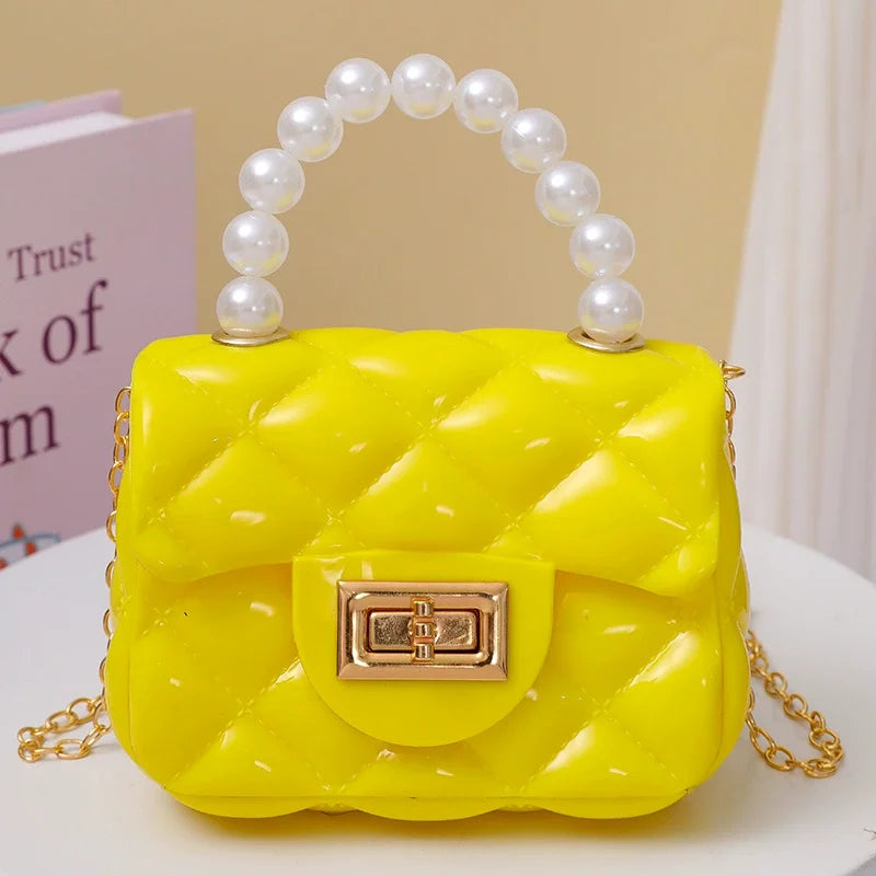 Fashion Kids PVC Leather Crossbody Bags Girls Heart Shoulder Bags Children Mini Coin Purses Jelly Bag Kids Handbag Gifts ﻿