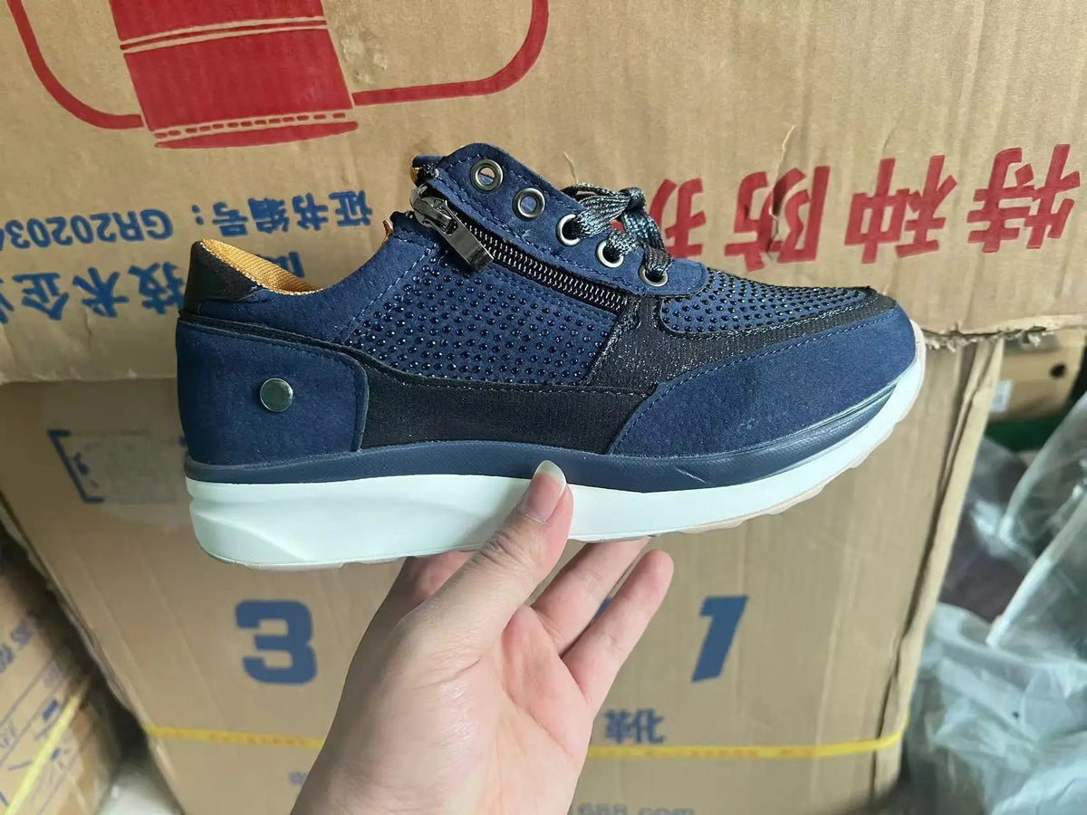 New Women's Wedge Sneakers Lightweight Womens Vulcanized Shoes Breathable Shoes Female Shoes Wear-resistant Zapatillas De Mujer