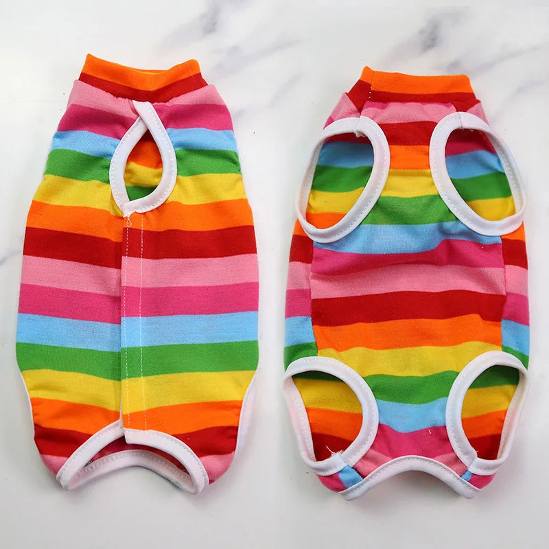 Pet Cats Weaning Sterilization Clothes  Small Dog Kitten Anti-lick Vest Cat Surgery Recovery Clothing for Wounds or Skin Disease