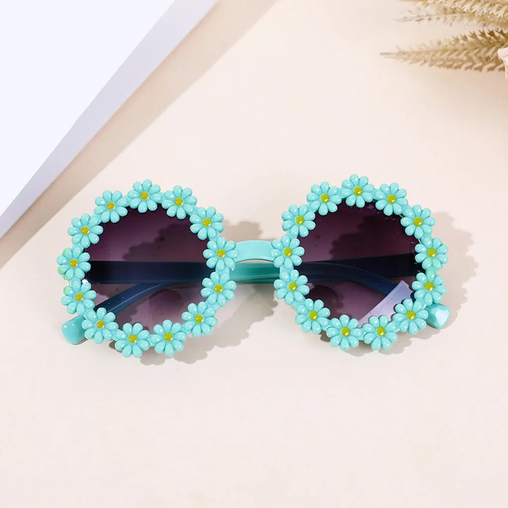 Kids Flower Sunglasses Comfortable Girls Sun Glasses Cute Daisy Sunglasses Playful Rose Red Kids Sunglasses For Photo Styling