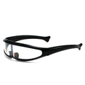 Conjoined Lens Sunglasses Men Women Fishtail Design X Laser Dolphins Mirror Glasses Windproof Goggles Space Robots Eyewear UV400