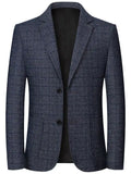 Men Plaid Blazers Jackets Business Formal Wear Suits Jackets Coats New Spring Autumn Male Casual Slim Fit Blazers Size 4XL
