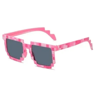 Kids and Adults Sunglasses Cosplay Action Game Peripheral Toy Square Glasses Pixel Mosaic Sunglasses Thug Life Sunglasses Gifts