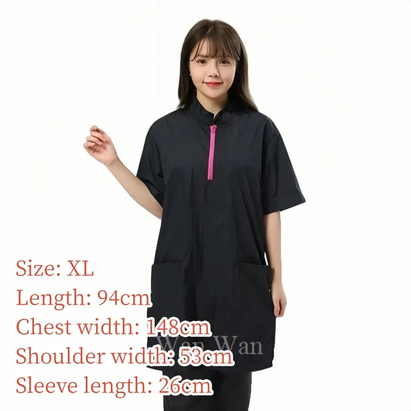 Pet Dog Grooming Clothing Waterproof Work Clothes Pet Groomer Uniforms Long Style Hair Salon Anti Hair Smock Hairdresser Gown