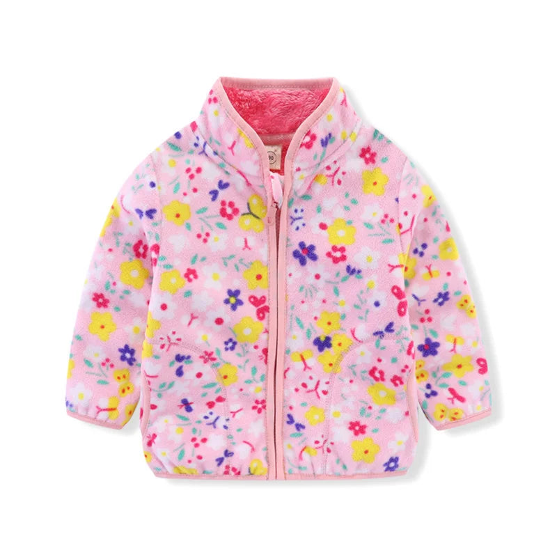 Boys Girls Autumn Winter Hooded Jacket Toddler Long Sleeve Zipper Outwear with Print Costume Baby Clothing New Arrivals