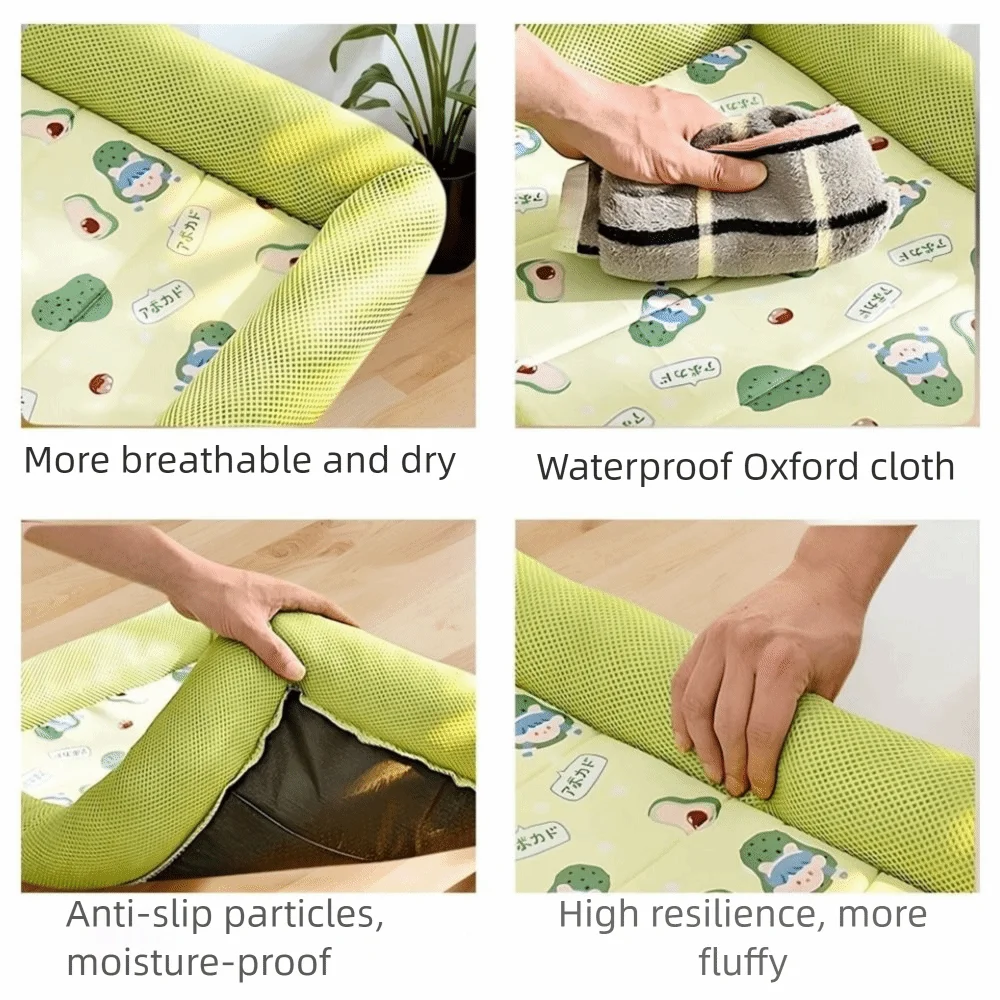 Pet Supplies Square Cooling Puppy Bed Breathable Soft Pet Cooling Mat Wear-resistant Waterproof Dog Sleeping Pad Indoor/Outdoor