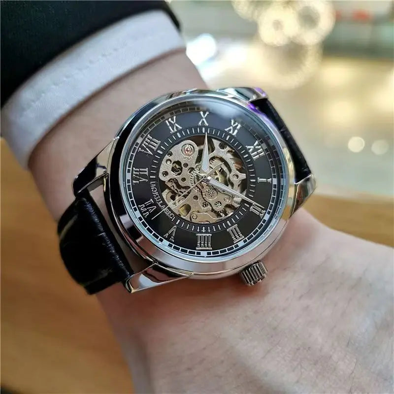 [Automatic Mechanical Men's Watch] Fashionable, High-Looking, and Affordable Luxury Men's Automatic Mechanical Watch, Suitable for Business and Casual Wear, Stylish and Handsome Men's Watch Hot-Selling Watches Are the Preferr
