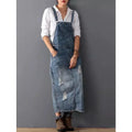 Women Denim Dresses Suspender Sleeveless Strap Straight Long Skirts Romper Loose Jumpsuit Overalls Jeans Dresses 2024 Vestidos