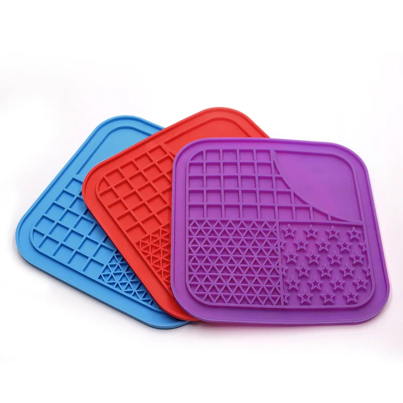 Pet Slow Feeder Lick Mat, Silicone Licking Mat for Dogs & Cats, Anti‑Choking Feeding Mat for Wet Food Paste Treats