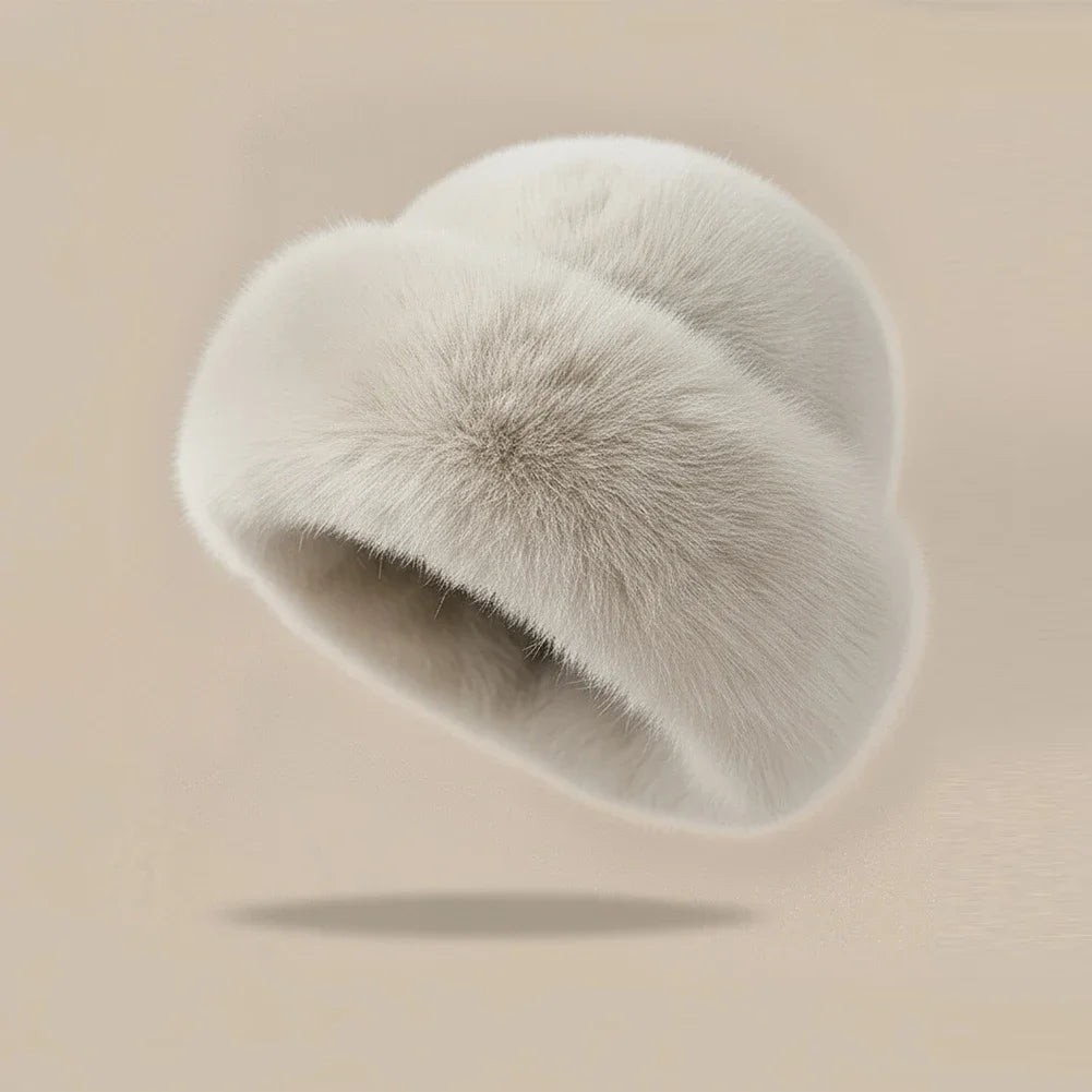 Furry Hats For Women, Autumn/Winter Korean Style Warm Hats, Solid Color Flattering Mongolian Hats Thickened Winter Outfits
