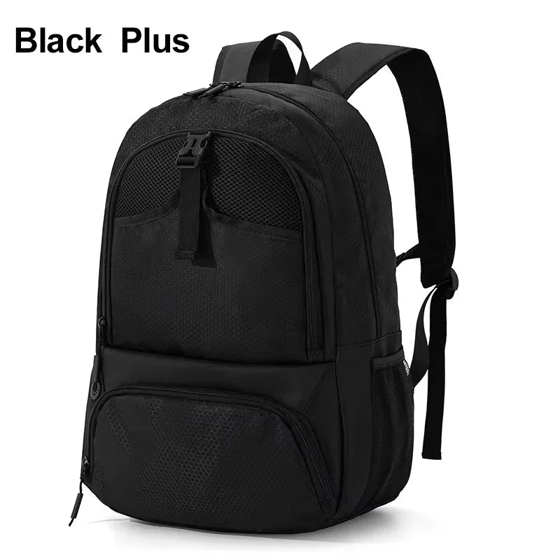 Sports Gym Fitness Yoga Backpack with Shoes Pocket Outdoor Large Camping Hiking Basketball Bag Capacity Soccer Equipment Pack