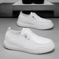 Men's Lace Up Loafers for Casual Wear, Lightweight Wide Canvas Loafers with Wide Toe Boxes, Boat Flat Walking Shoes Lazy People