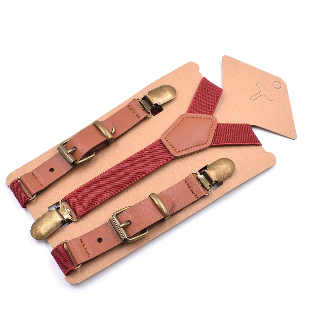 Suspenders for Boys Girls 2cm Y-back 3 Clips Adjustable Elastic Trouser Braces Suspenders Belt for Kids Fashion Accessories