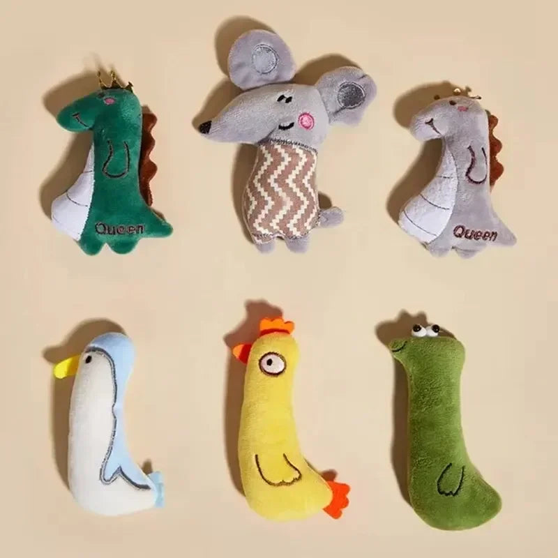 Cute Pet Cat Toy Plush Resistant Chew Cartoon Partner Cat Toys Interactive Funny for Cats Dog Accessories Pet Products