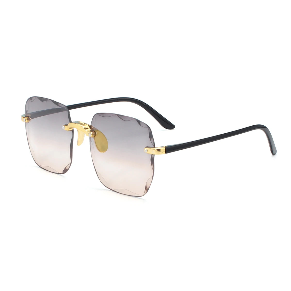 Sunglasses For Women ladies Rimless Sun glasses Diamond cutting Lens Brand Designer Ocean Shades Vintage female glasses eyewear