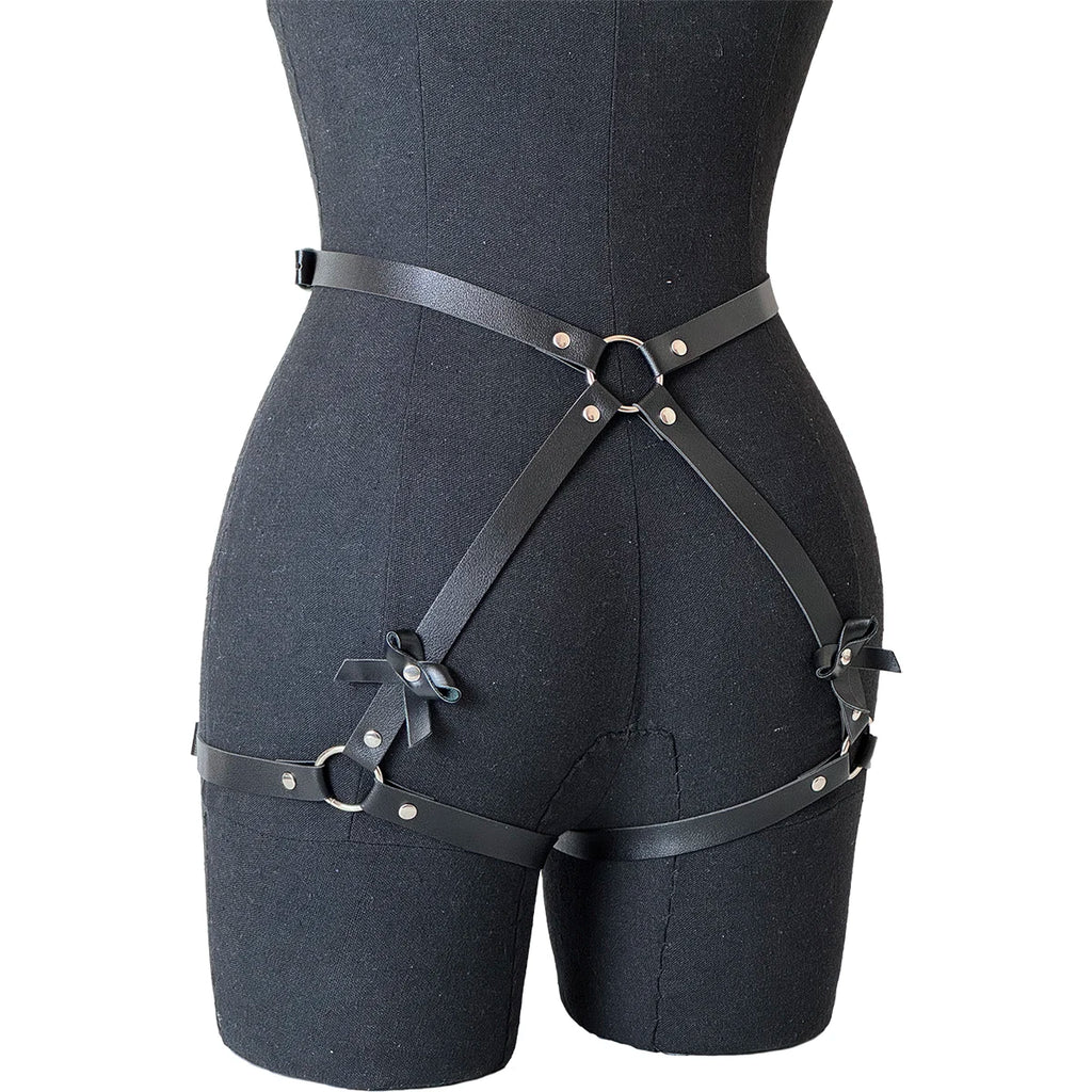 Women Fashion Belt Female Street Style PU Leg Harness Belt Thigh Garter Gothic Casual Body Decoration Belts Clothing Accessories