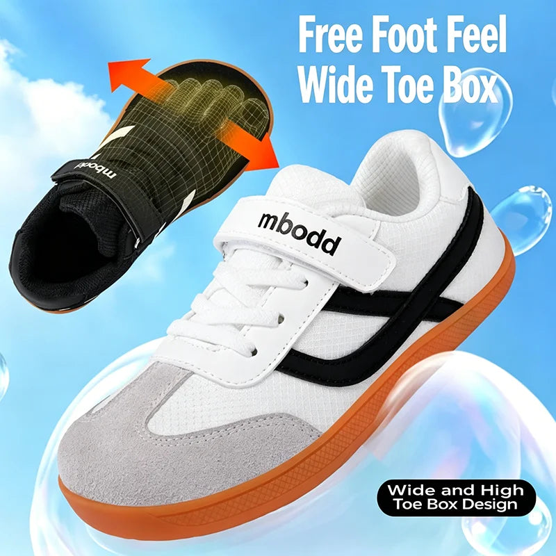 Kids Sports Sneakers Boys Girls Wide Toe Wide Foot Casual Shoes Children Breathable Lightweight Daily Outdoor Sneakers