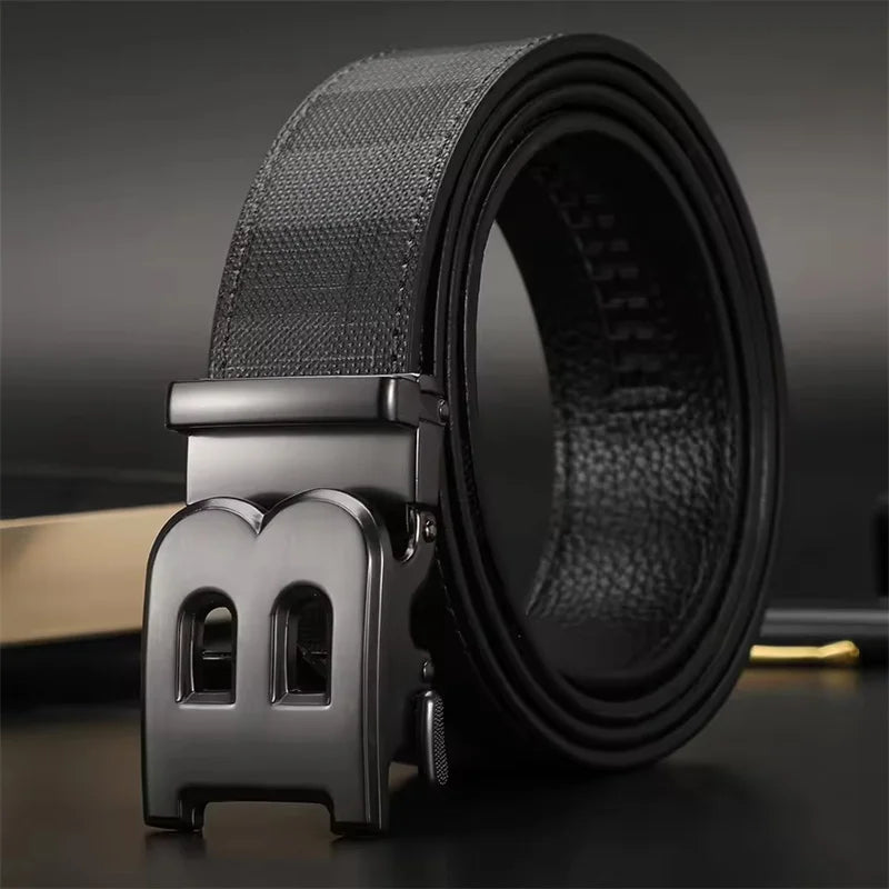 Men's Belt Designer High Quality Genuine Leather Belts Male Metal Automatic Buckle Casual Fashionable Belt For Men Jeans