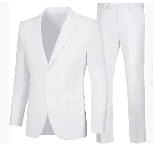 Men's Suit Fake Pocket Suit Casual Suit Trousers Two-piece Wedding Dinner Suit Jacket