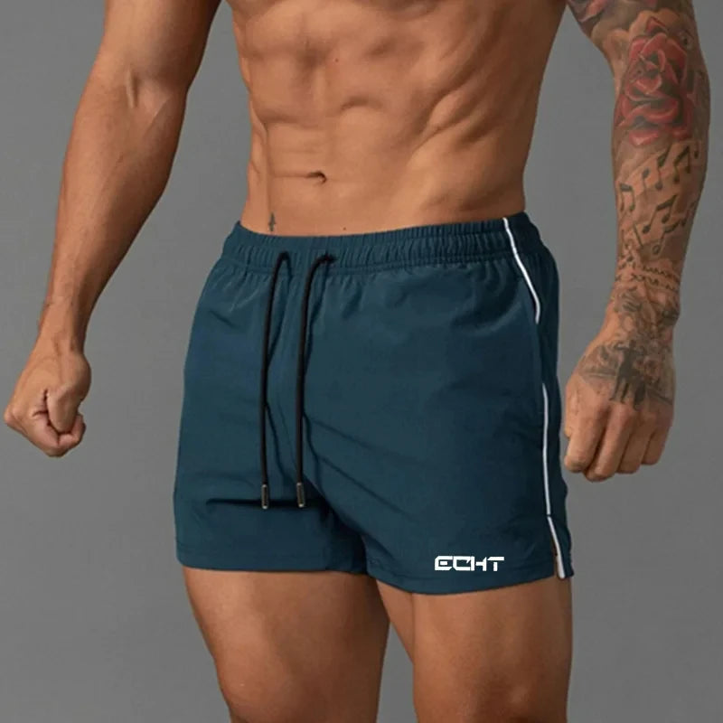 Men's Sportswear Breathable Quick Drying Bodybuilding Shorts Men's Gym Training Male Athletes Beach Shorts