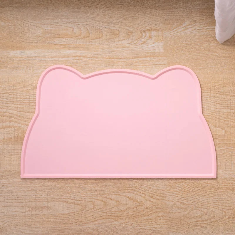 Pet Feeding Mat For Dogs & Cats Multiple Colors Silicone Waterproof washable Cat Food Bowl Mat With Raised Edge Cat Dog Placemat
