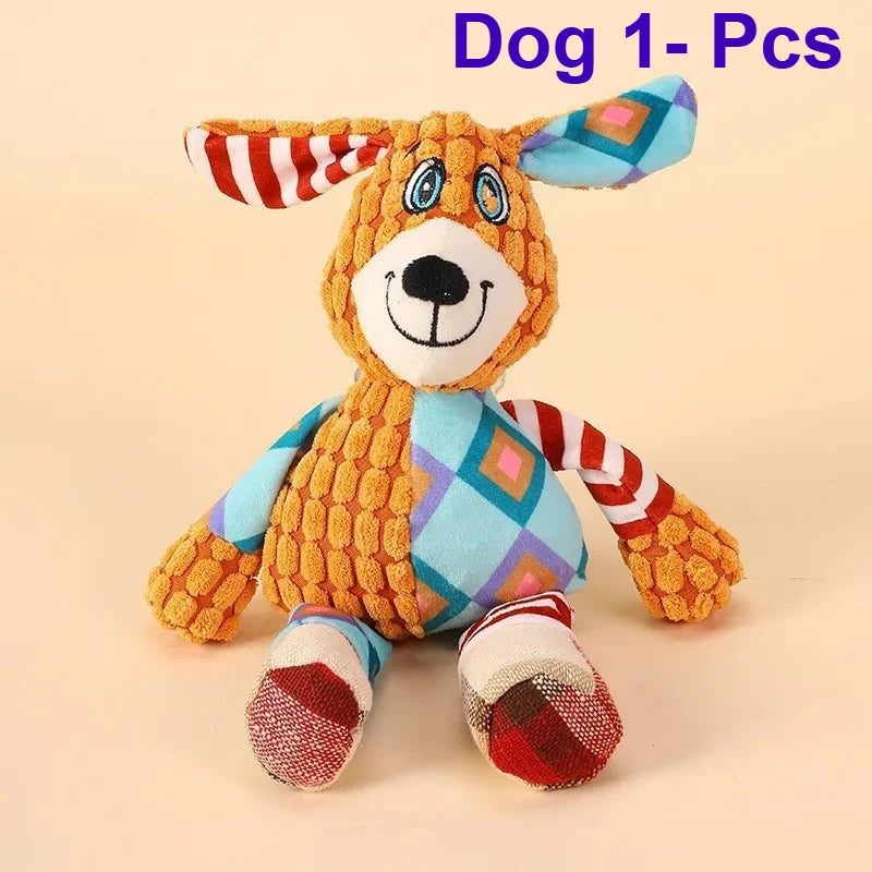 1/2 Pcs Pet Toys Dog Toys Plush Toys Bite Resistant Grind Teeth Relieve Boredom Make Noise Pet Supplies