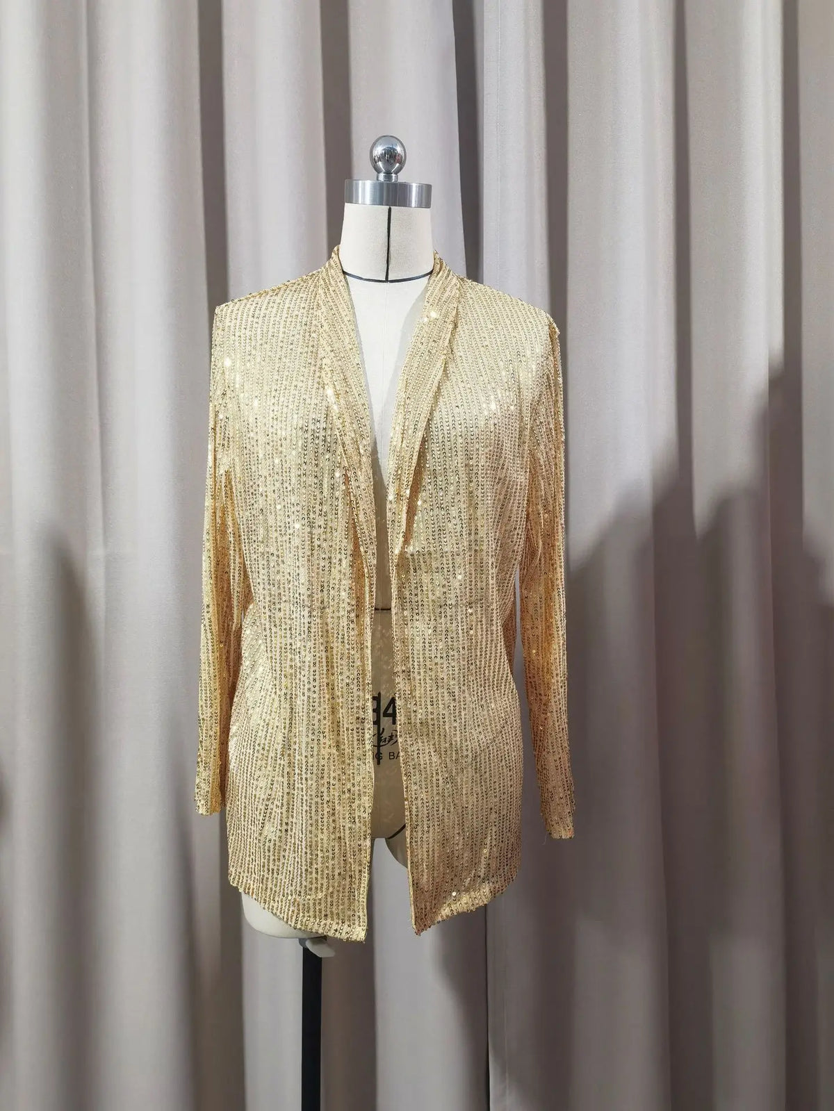 Spring Autumn Blazers Women Sequins Blazer Sequin Shimmer Jacket Top Casual Long Sleeve Glitter Party Shiny Lapel Coat Outerwear