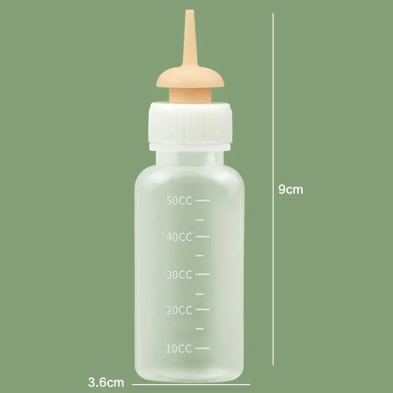 Pet Kitten Feeding Bottle Nipple Feeder Can Squeeze Liquid Milk Nursing Bottle For Newborn Dogs Puppies Rabbits Hamster Cat